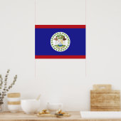 Belize-Flagge Poster (Küche)