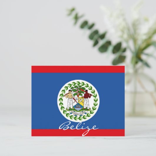 Belize-Flagge Postkarte (Stehend Vorderseite)