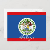 Belize-Flagge Postkarte (Vorne/Hinten)