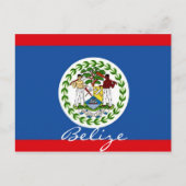 Belize-Flagge Postkarte (Vorderseite)