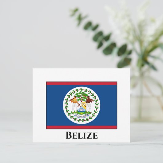 Belize-Flagge Postkarte (Stehend Vorderseite)