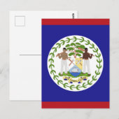 Belize-Flagge Postkarte (Vorne/Hinten)