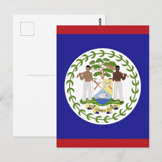 Belize-Flagge Postkarte (Vorne/Hinten)