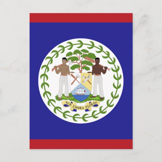 Belize-Flagge Postkarte (Vorderseite)