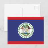 Belize-Flagge Postkarte (Vorne/Hinten)