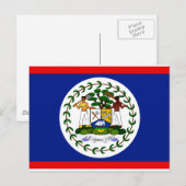 Belize-Flagge Postkarte (Vorne/Hinten)