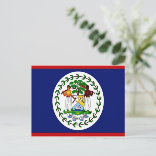 Belize - Flagge - Postkarte (Stehend Vorderseite)