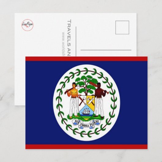Belize - Flagge - Postkarte (Vorne/Hinten)