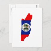 Belize-Flagge Postkarte (Vorne/Hinten)