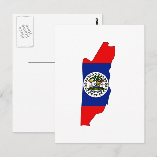Belize-Flagge Postkarte (Vorne/Hinten)