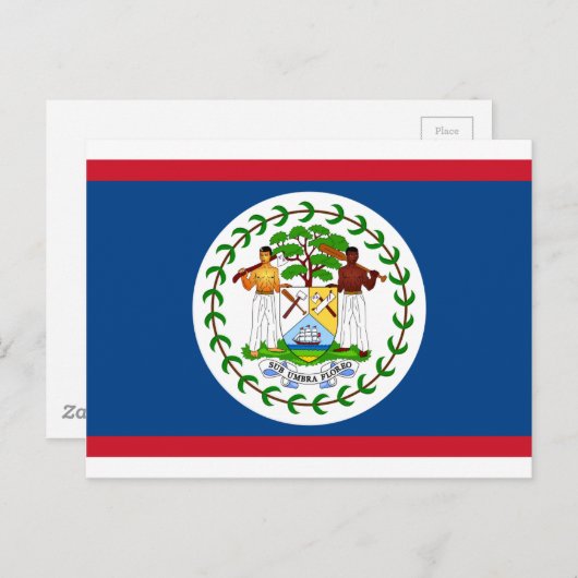 Belize-Flagge Postkarte (Vorne/Hinten)