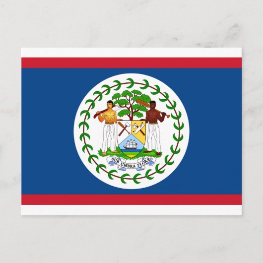 Belize-Flagge Postkarte (Vorderseite)