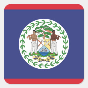 Belize-Flagge Quadratischer Aufkleber
