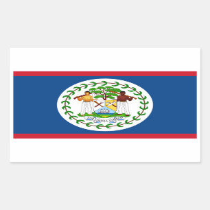 Belize-Flagge Rechteck-Aufkleber Rechteckiger Aufkleber