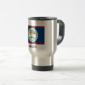 Belize-Flagge Reisebecher (VorderseiteRechts)