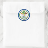 Belize-Flagge Runder Aufkleber (Tasche)