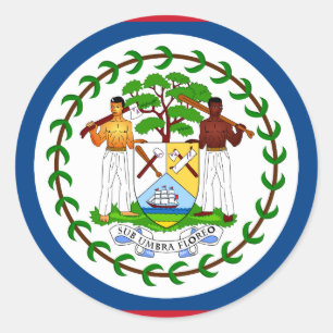 Belize-Flagge Runder Aufkleber