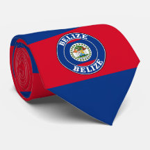 Belize Flagge Schlips, Stylischer Belize Binder.