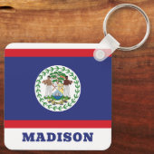 Belize-Flagge Schlüsselanhänger (Rückseite)