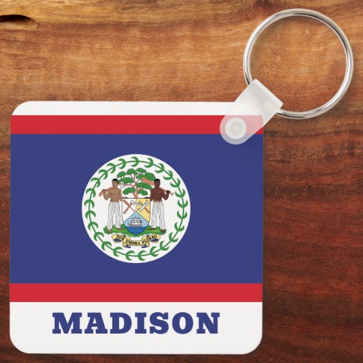 Belize-Flagge Schlüsselanhänger (Rückseite)