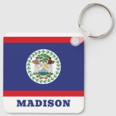 Belize-Flagge Schlüsselanhänger (Rückseite)