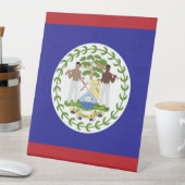 Belize-Flagge Sockelschild (In Situ)