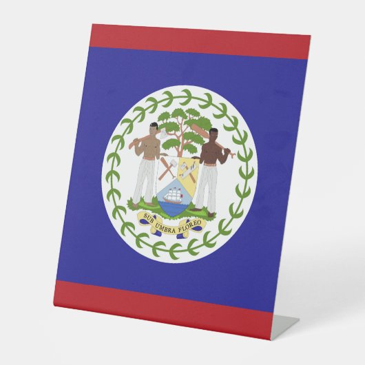 Belize-Flagge Sockelschild (Vorderseite)