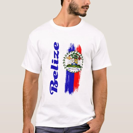 Belize-Flagge T-Shirt (Vorderseite)