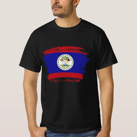 Belize-Flagge T-Shirt (Vorderseite)