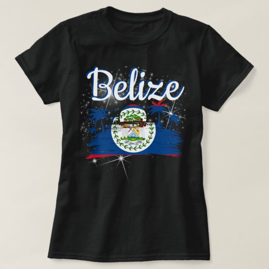 Belize-Flagge T-Shirt (Design vorne)
