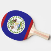 Belize-Flagge Tischtennis Schläger (Seitenansicht)