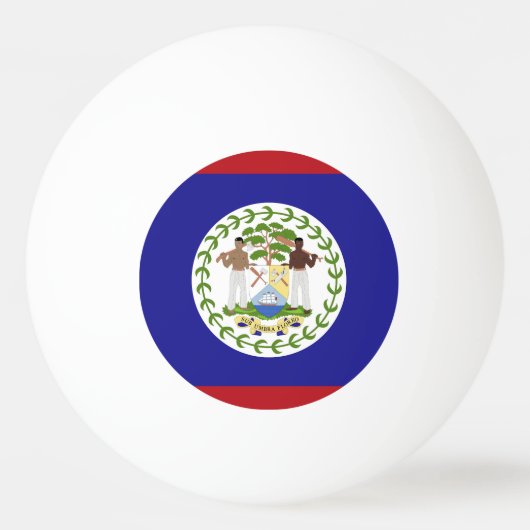 Belize-Flagge Tischtennisball (Vorderseite)