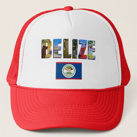 Belize-Flagge Truckerkappe (Vorderseite)