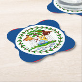 Belize-Flagge Untersetzer (angewinkelt)