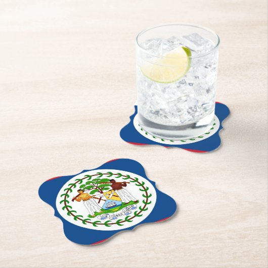 Belize-Flagge Untersetzer (Vor Ort)