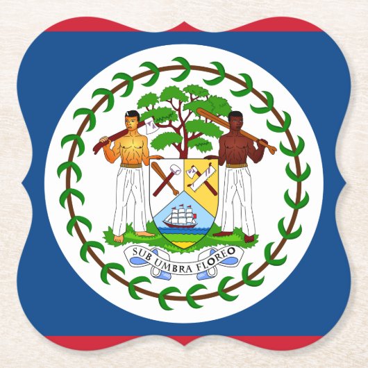 Belize-Flagge Untersetzer (Vorderseite)