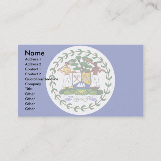 Belize-Flagge Visitenkarte (Vorderseite)