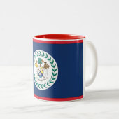 Belize-Flagge Zweifarbige Tasse (VorderseiteRechts)