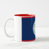 Belize-Flagge Zweifarbige Tasse (Links)