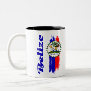 Belize-Flagge Zweifarbige Tasse