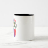 Belize-Flagge Zweifarbige Tasse (Mittel)