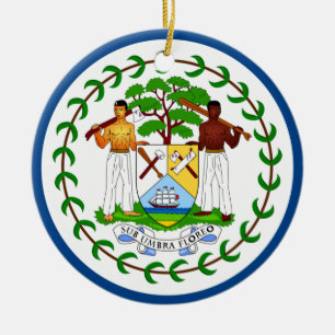 Belize-Flaggen-Verzierung Keramikornament