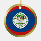 Belize-Flaggen-Verzierung Keramikornament (Vorne)