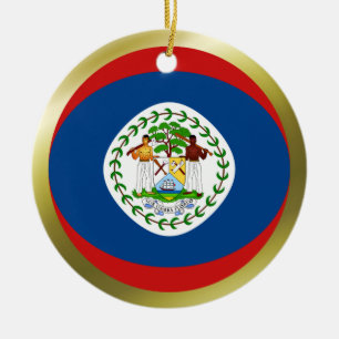 Belize-Flaggen-Verzierung Keramikornament