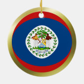 Belize-Flaggen-Verzierung Keramikornament (Hinten)