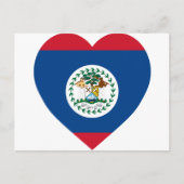 Belize Flaggenherz Postkarte (Vorderseite)