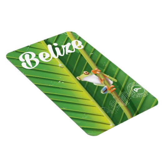 Belize Frog Vintag Cartoon Reiseplakat Magnet (Rechte Seite)