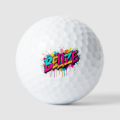 Belize Graffiti Stil Golf Club Golfball (Vorderseite)