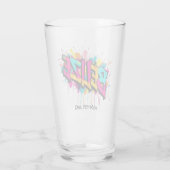 Belize Graffiti Stil Reise Urlaub Party Bier Glas (Rückseite)