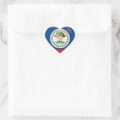 Belize Heart Sticker, Patriotic Belizean Flag Herz-Aufkleber (Tasche)